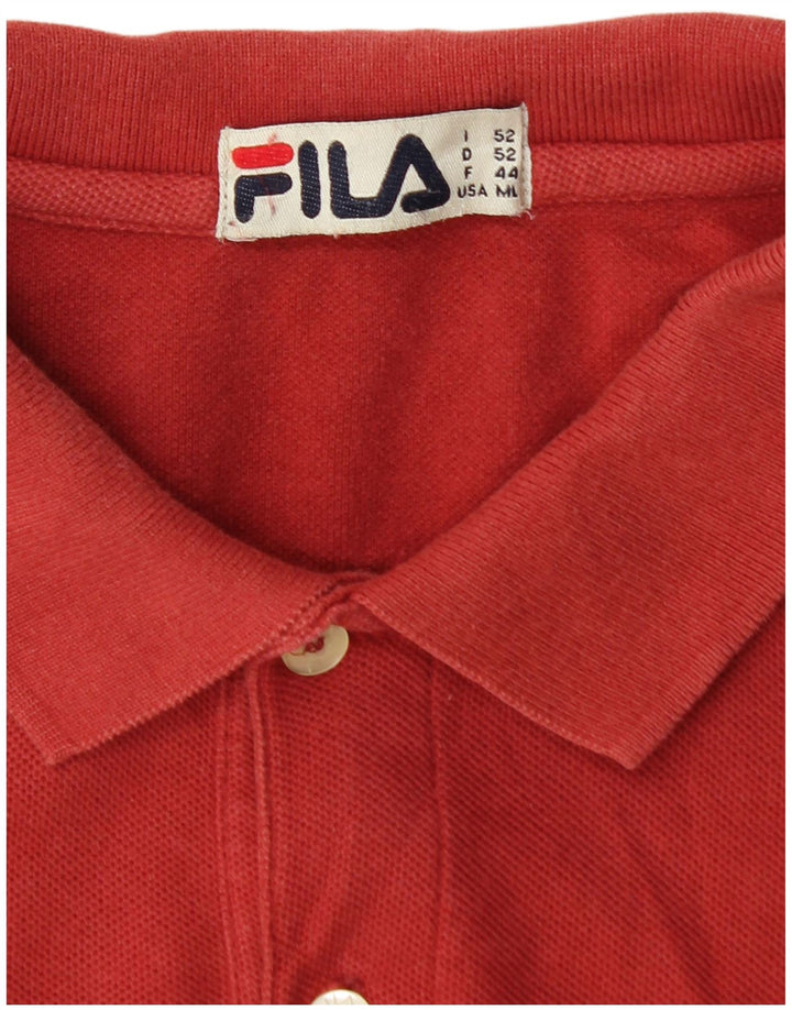 FILA Poloshirt til mænd Medium rød bomuld
