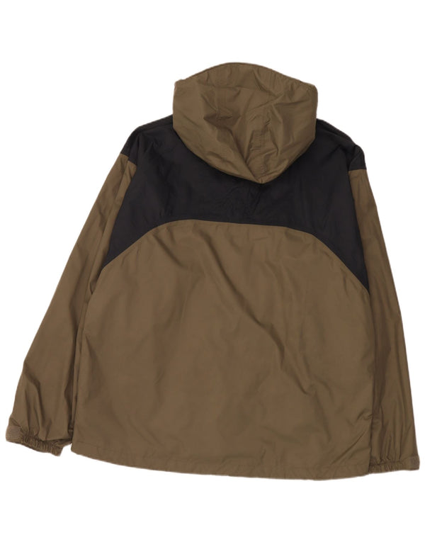 Columbia Regnjakke med hætte til mænd UK 40 Stor Khaki Colourblock