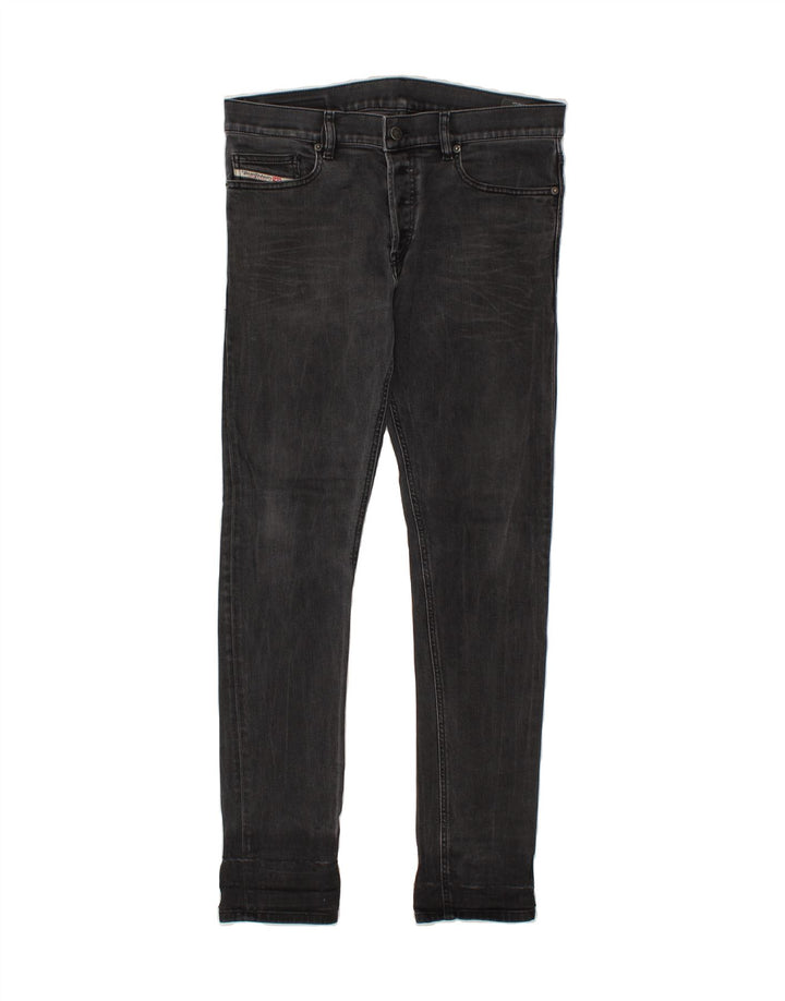 DIESEL Herre Slim Jeans W32 L32 Sort Bomuld