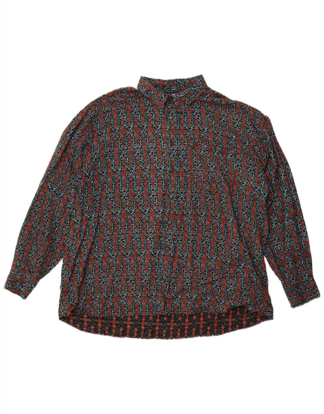 Club D'Amingo Dame Oversized Skjorte IT 45/46 Stor Flerfarvet Geometrisk