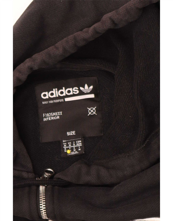 Adidas Herre grafisk hættetrøje med lynlås mellem sort bomuld