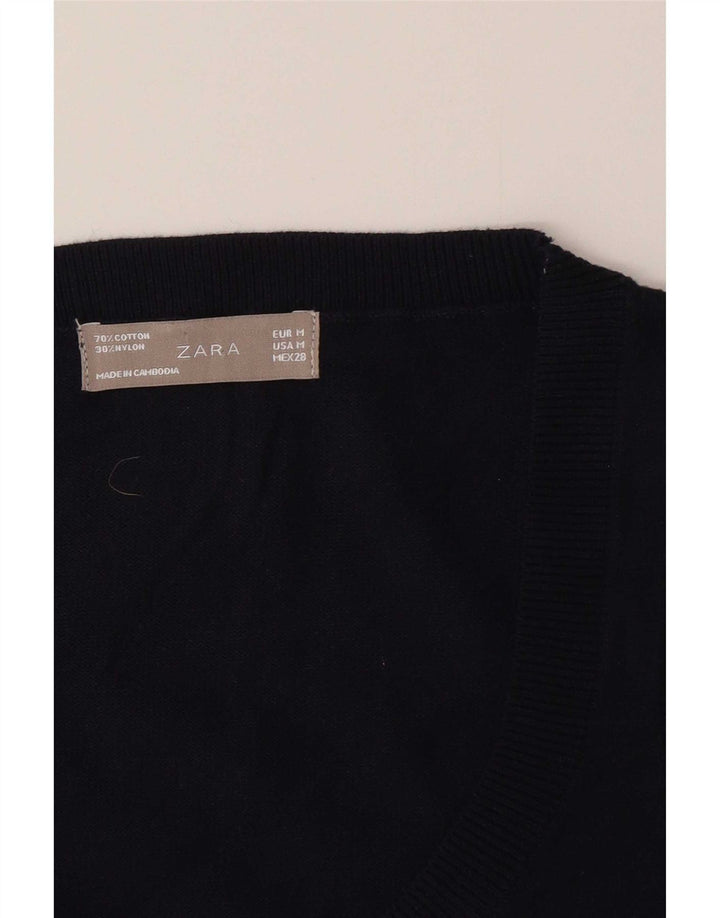 Zara Dame Vest Tank Top UK 12 Medium Sort