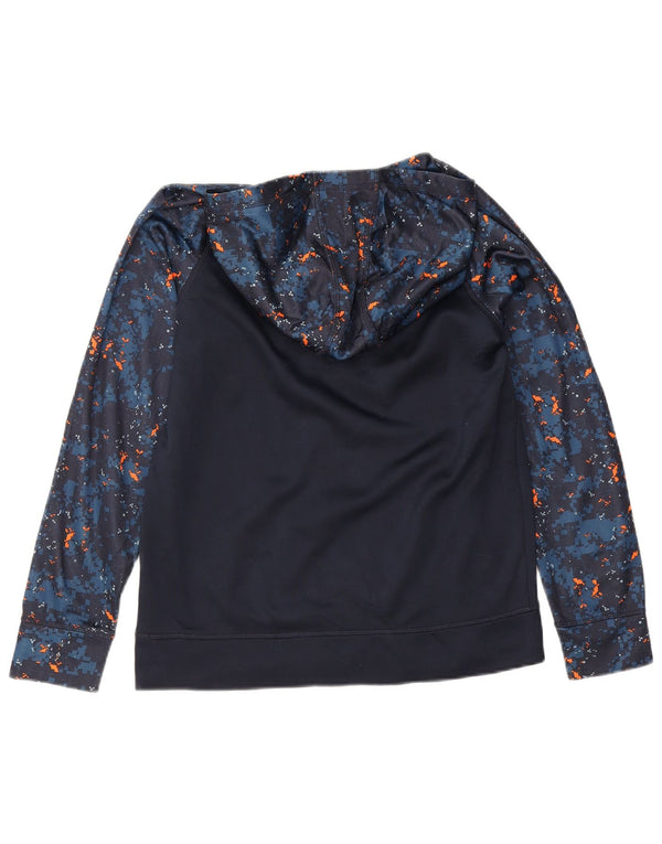 Puma Boys Hoodie Jumper 14-15 år Large Navy Blue Camouflage Polyester