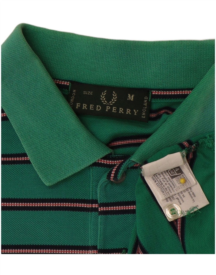 Fred Perry herre poloshirt mellemgrøn stribet bomuld