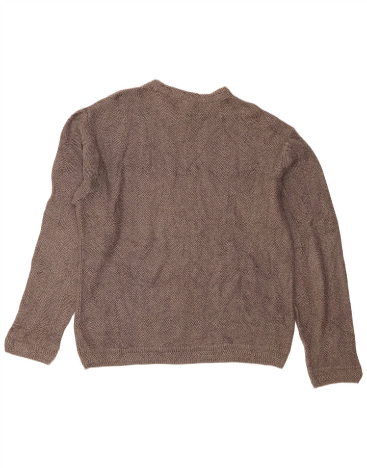 Chaps Herre Crew Neck Jumper Sweater Stor grå sildebensbomuld
