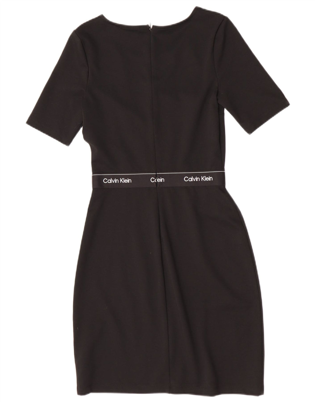 Calvin Klein Kvinders Grafisk Skede Kjole EU 34 XS Sort Polyester
