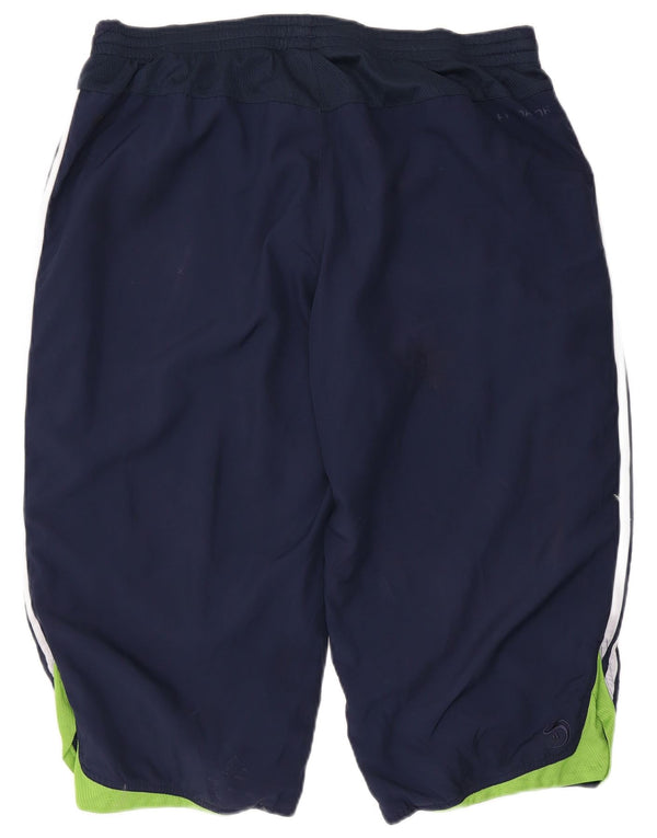 Adidas Herre Bermuda Sportshorts XL W38 L19 Marineblå Polyester