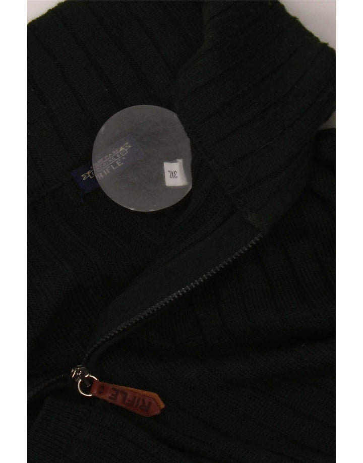Rifle Herre Zip Neck Jumper Sweater 3XL Grøn