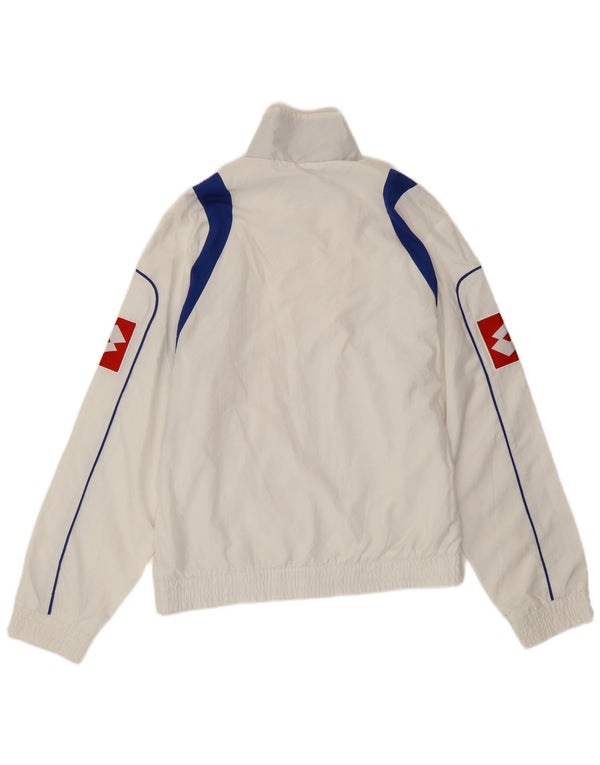 Lotto Herre grafisk træningsdragt Topjakke Medium White Colourblock Sports