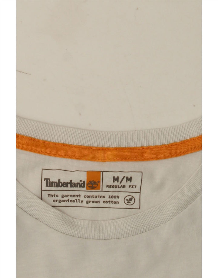 Timberland Herre Regular Fit grafisk T-shirt top Medium hvid bomuld