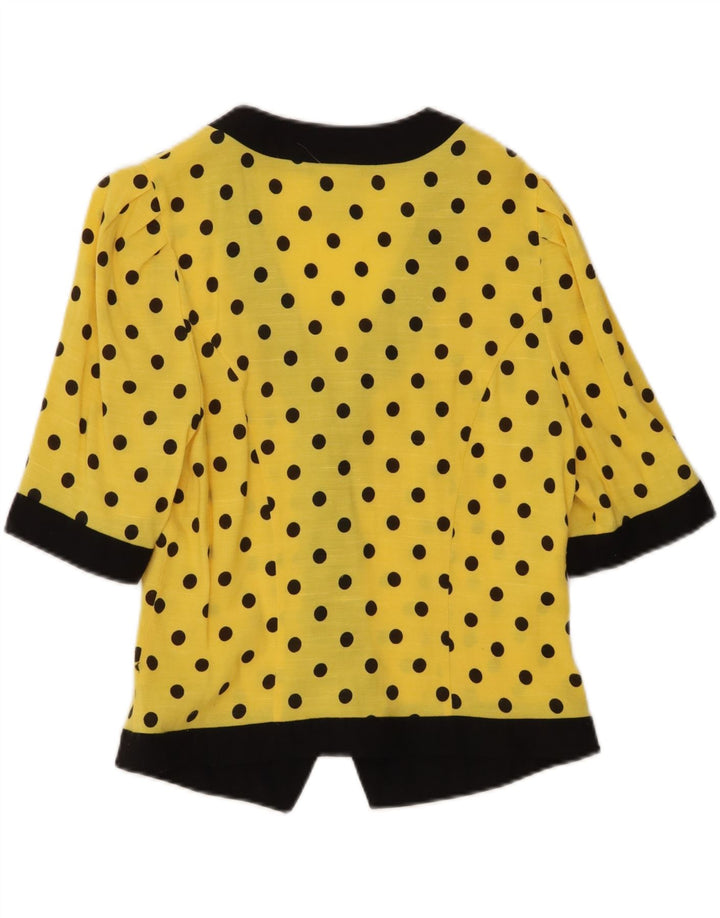 Meico Dame 3/4-ærmet blazerjakke UK 12 Medium Gul Polyester