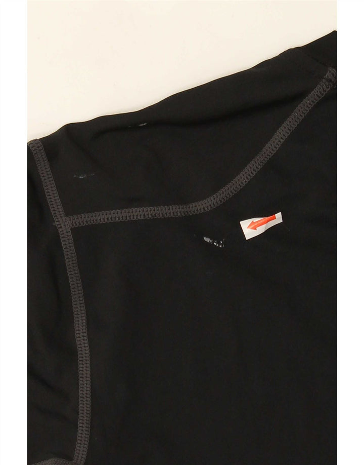 Nike Dame Dri Fit Grafisk T-Shirt Top UK 16 Stor Sort Polyester