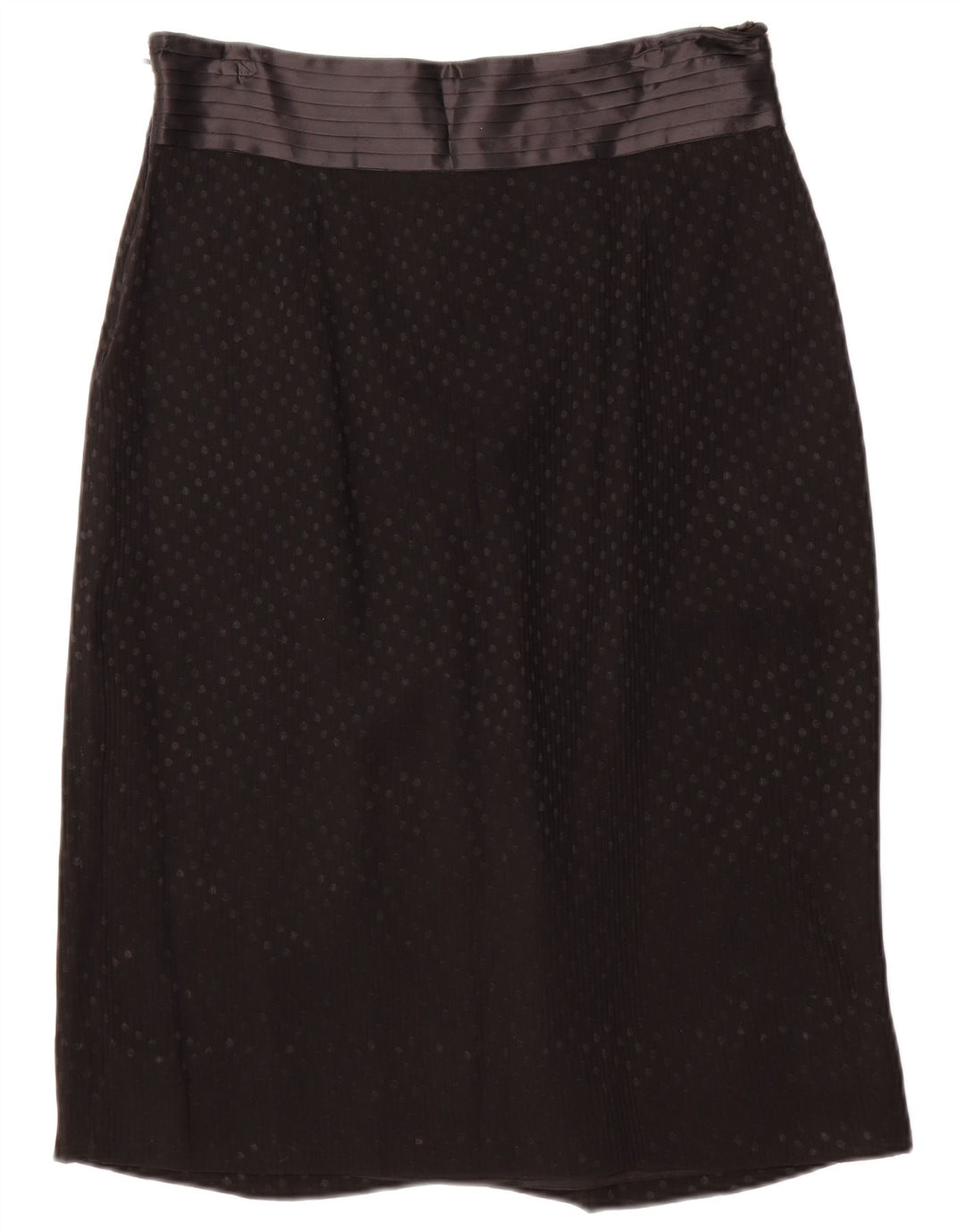 L.PUCCI Womens Straight Skirt IT 46 Large W30  Black Spotted Acetate