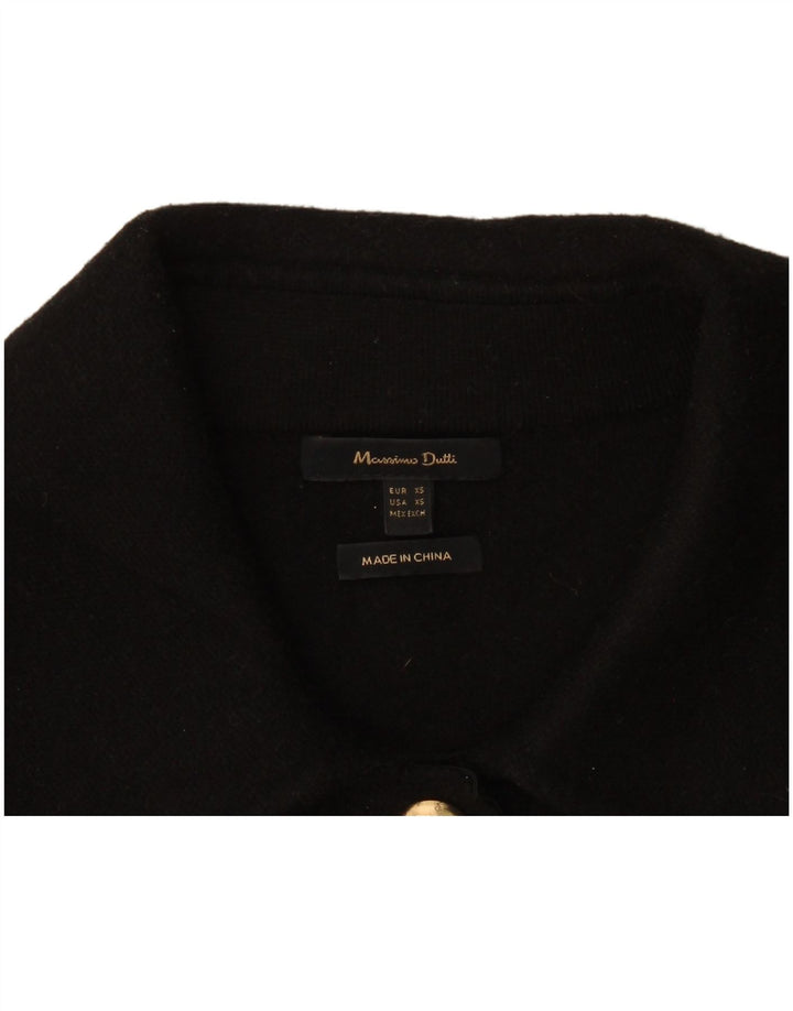 Massimo Dutti Womens Crop Oversized Bolero-jakke UK 6 XS Sort