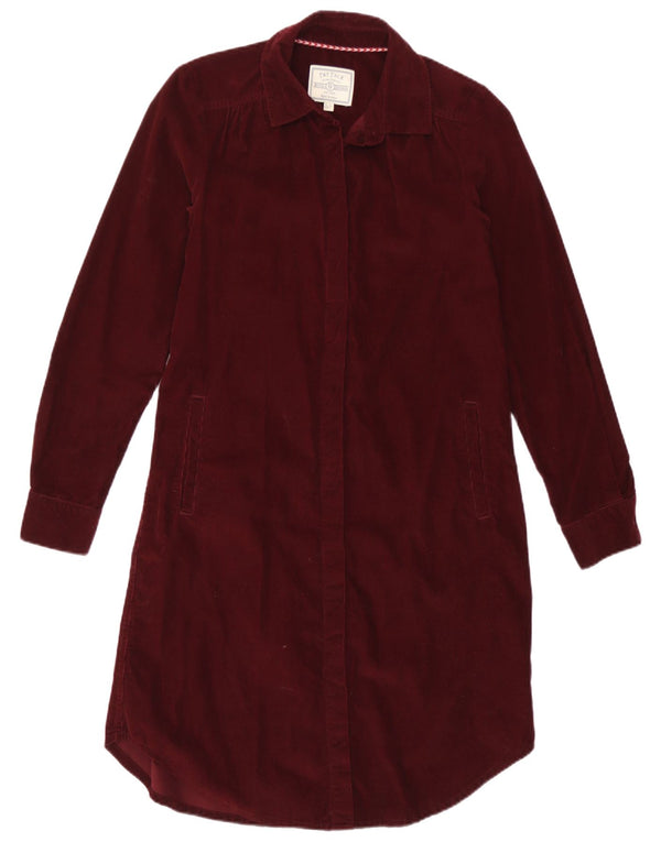 Fat Face Kvinders Corduroy Shirt Dress UK 6 XS Bourgogne bomuld