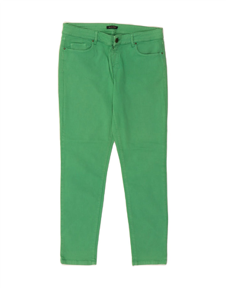 MASSIMO DUTTI Womens Skinny Jeans W32 L28 Green Cotton Vintage Massimo Dutti and Second-Hand Massimo Dutti from Messina Hembry 