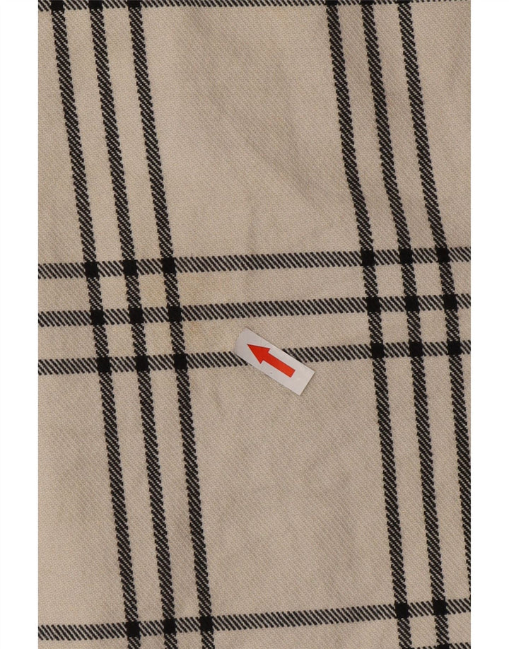 Zara Herre Overshirt Relaxed Fit Flanellskjorte Stor hvid ternet bomuld