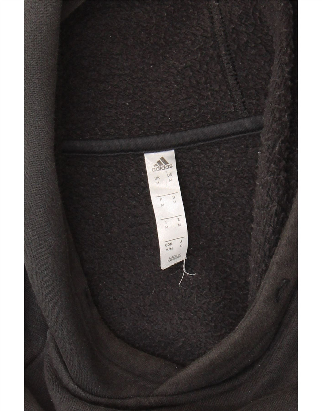 ADIDAS Mens Hoodie Jumper Medium Black Cotton Vintage Adidas and Second-Hand Adidas from Messina Hembry 