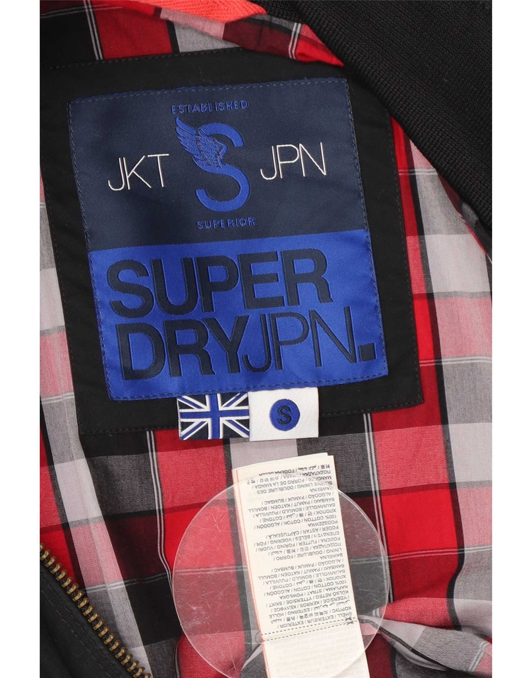 Superdry Bomberjakke til mænd UK 36 Small Black Cotton