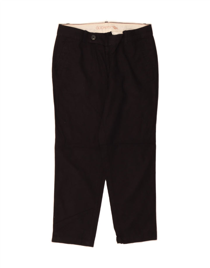 DOCKERS Womens Straight Suit Trousers US 6 Medium W30 L26 Black Cotton Vintage Dockers and Second-Hand Dockers from Messina Hembry 