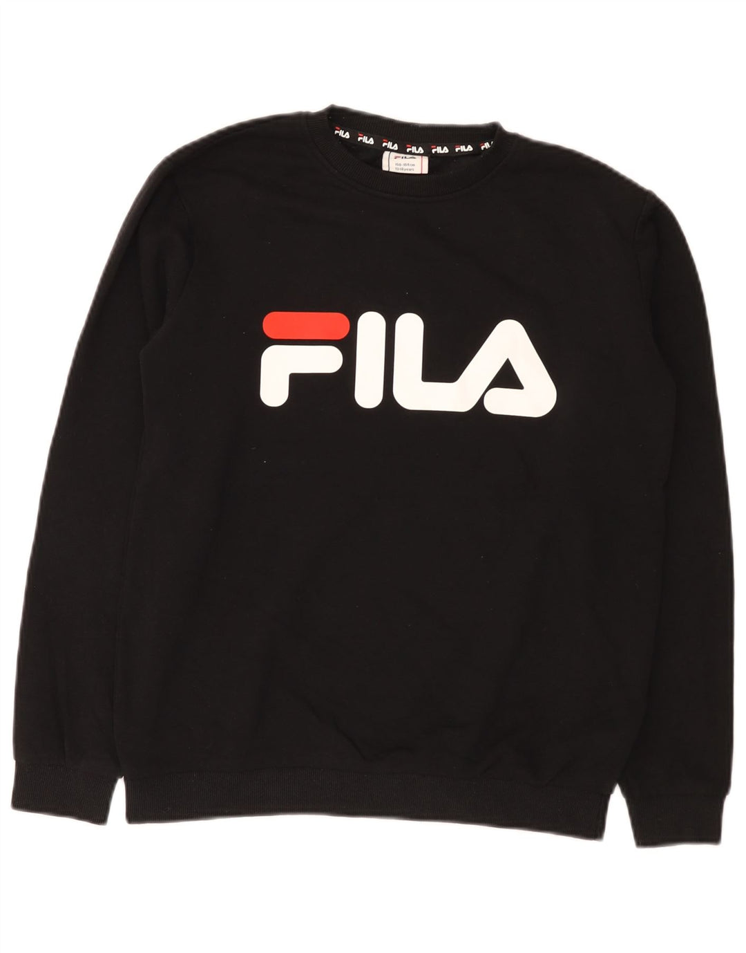 Fila Boys Graphic Sweatshirt Jumper 13-14 år Sort Bomuld
