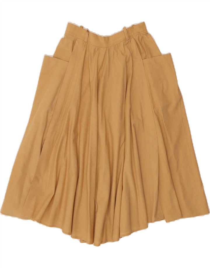VINTAGE Womens Flared Skirt W24 XS Beige Vintage Vintage and Second-Hand Vintage from Messina Hembry 