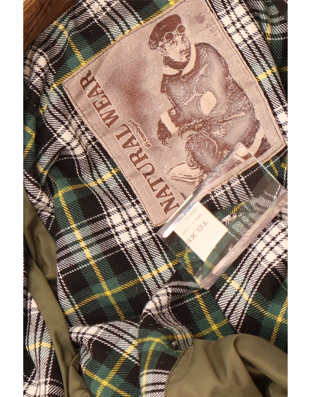 Conbipel Herre Loose Fit vokset bomuldsjakke UK 34 XS Khaki Polyester