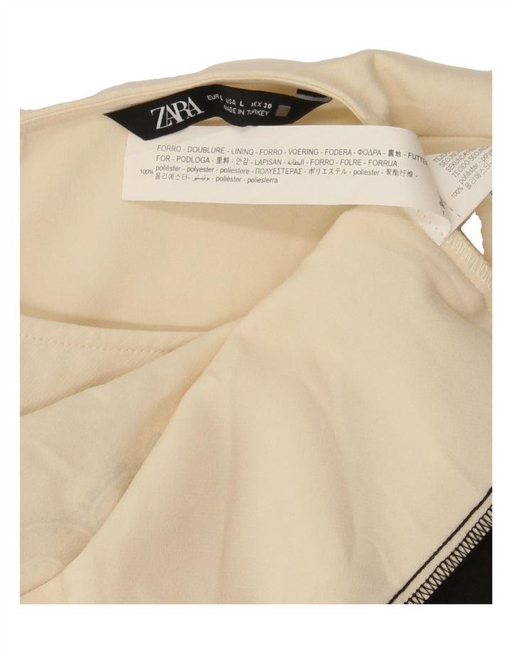ZARA Womens Graphic Top 3/4 Sleeve UK 16 Large Beige Polyester Vintage Zara and Second-Hand Zara from Messina Hembry 