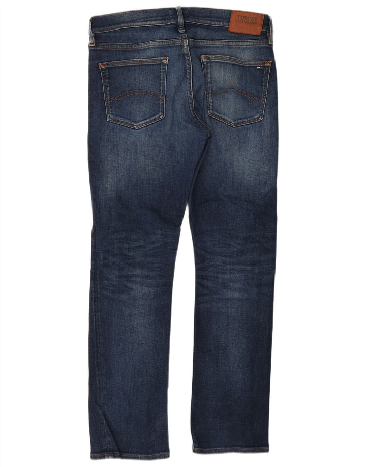 Tommy Hilfiger Straight Jeans til mænd W34 L32 Blå Bomuld