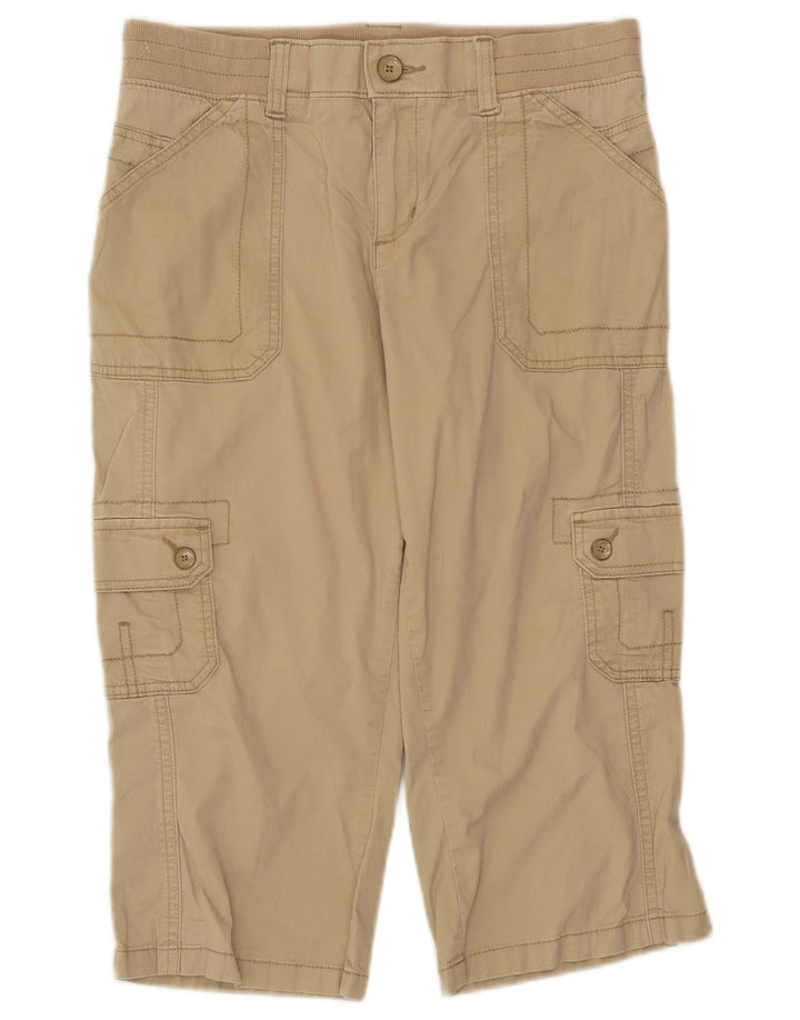 LEE Dame Straight Cargo Capri Bukser US 8 Medium W30 L18 Beige Bomuld