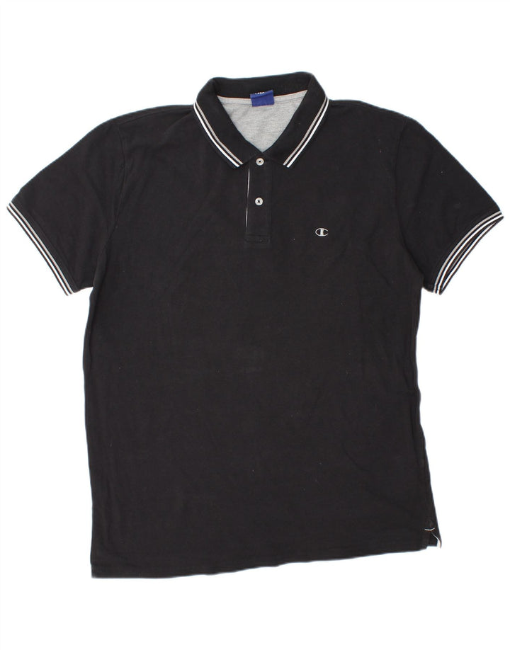Champion herre poloshirt Stor sort bomuld