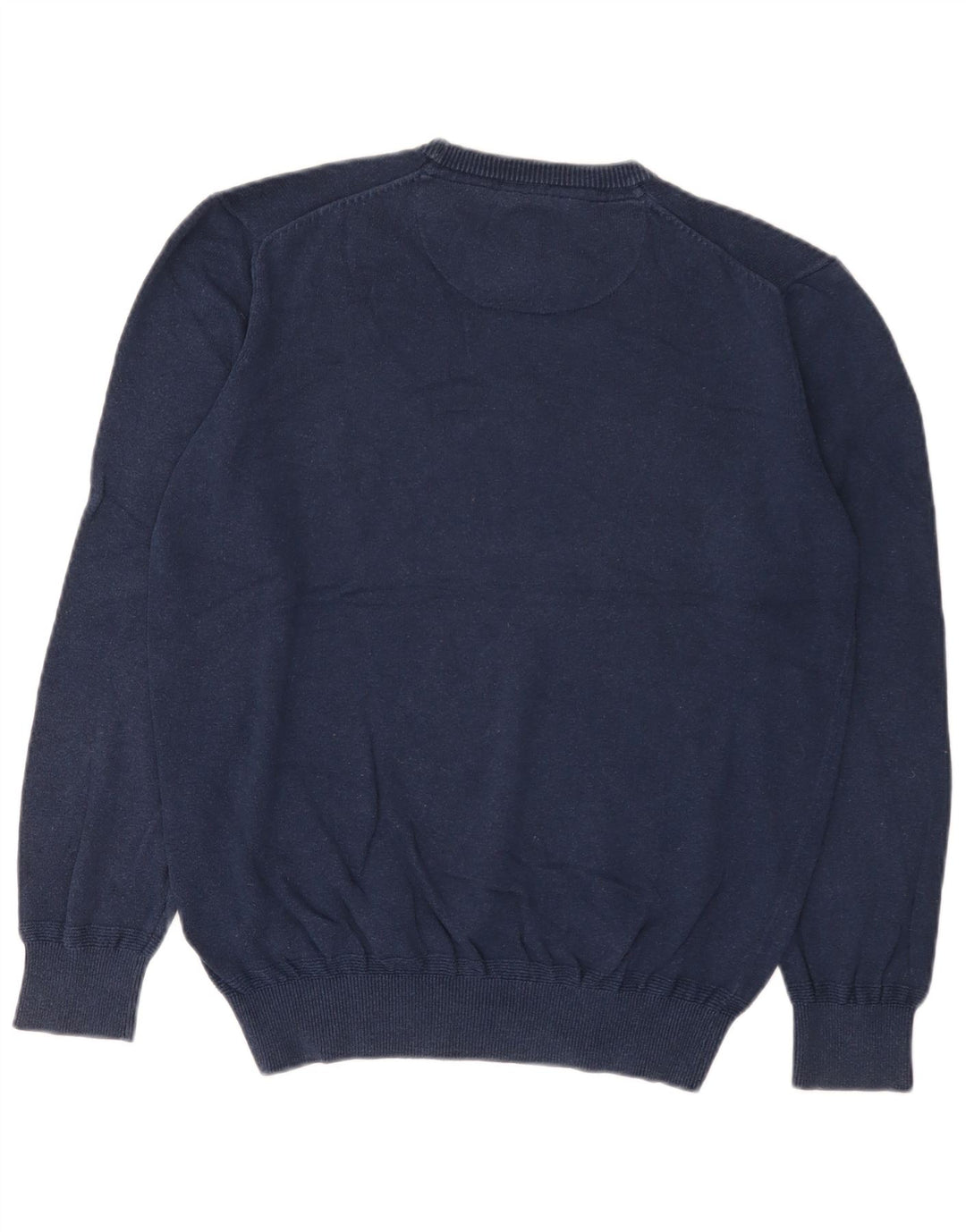 PIERRE CARDIN Herre sweater med rund hals, medium marineblå bomuld