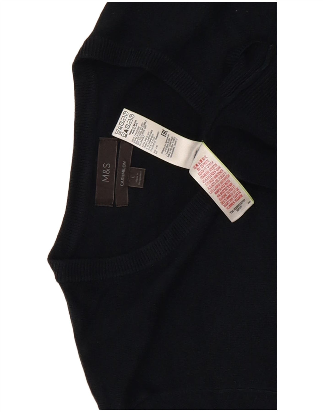 Marks & Spencer Herre V-hals sweater Stor marineblå akryl