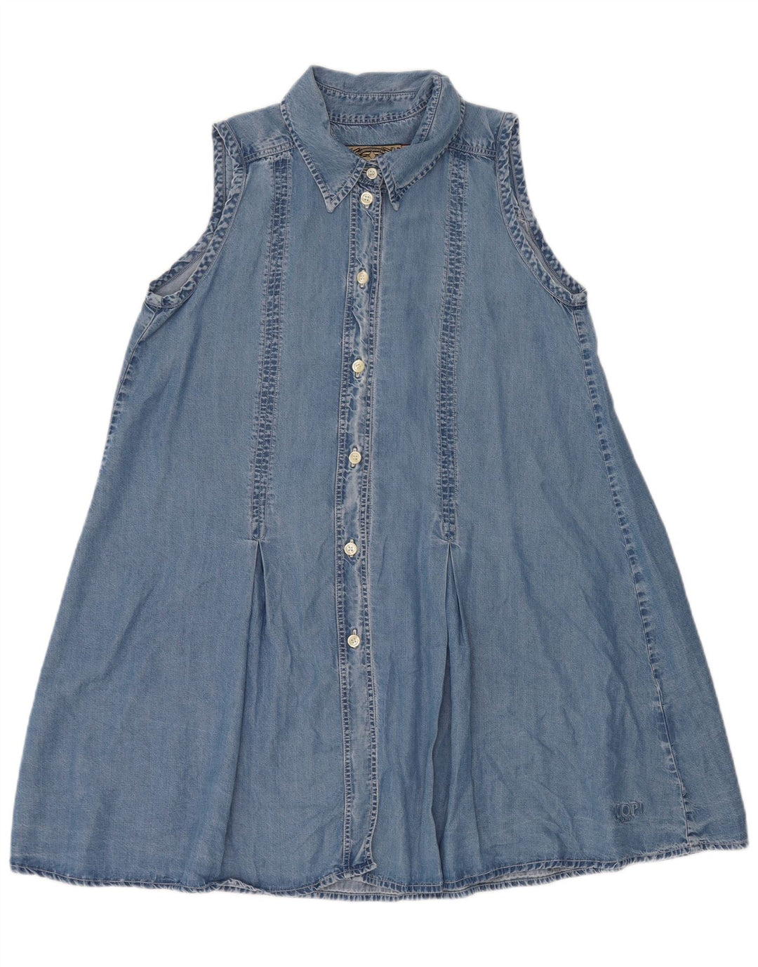 Joop Dame Ærmeløs Denim Kjole UK 14 Medium Blue Lyocell