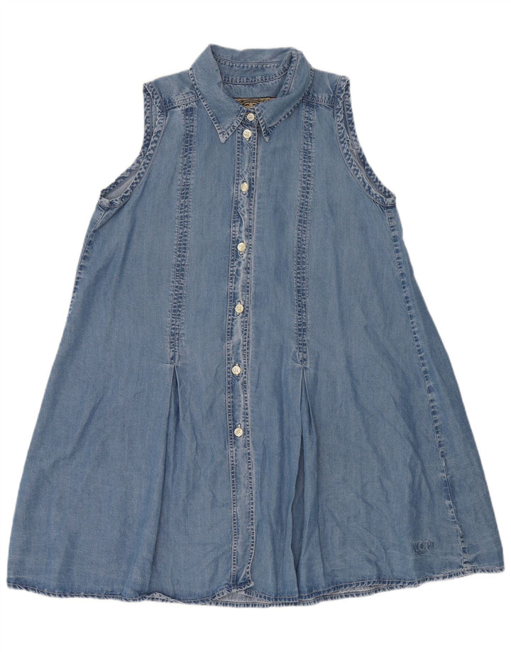 Joop Dame Ærmeløs Denim Kjole UK 14 Medium Blue Lyocell