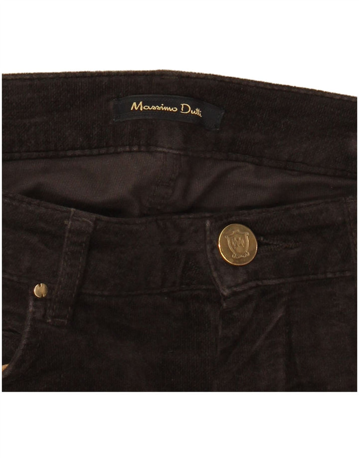 MASSIMO DUTTI Dame Velvet Casual Bukser EU 34 2XS W24 L30 Brun