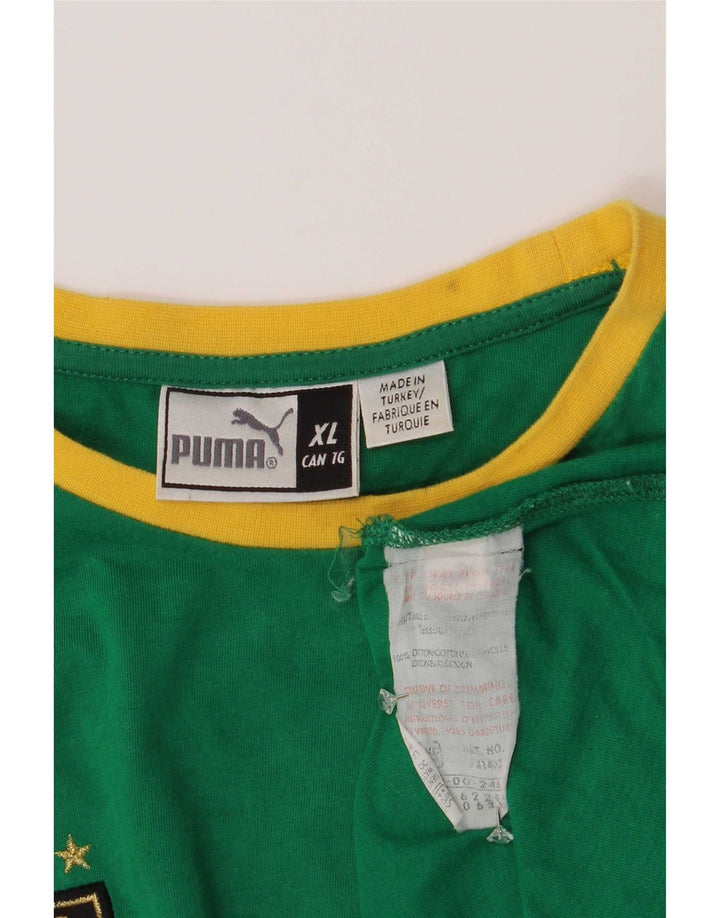 Puma Herre Grafisk Vest Top XL Grøn Bomuld