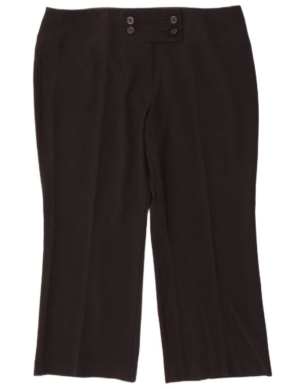 Marks & Spencer Kvinder Højtaljede Casual Bukser UK 22 3XL W42 L27 Sort