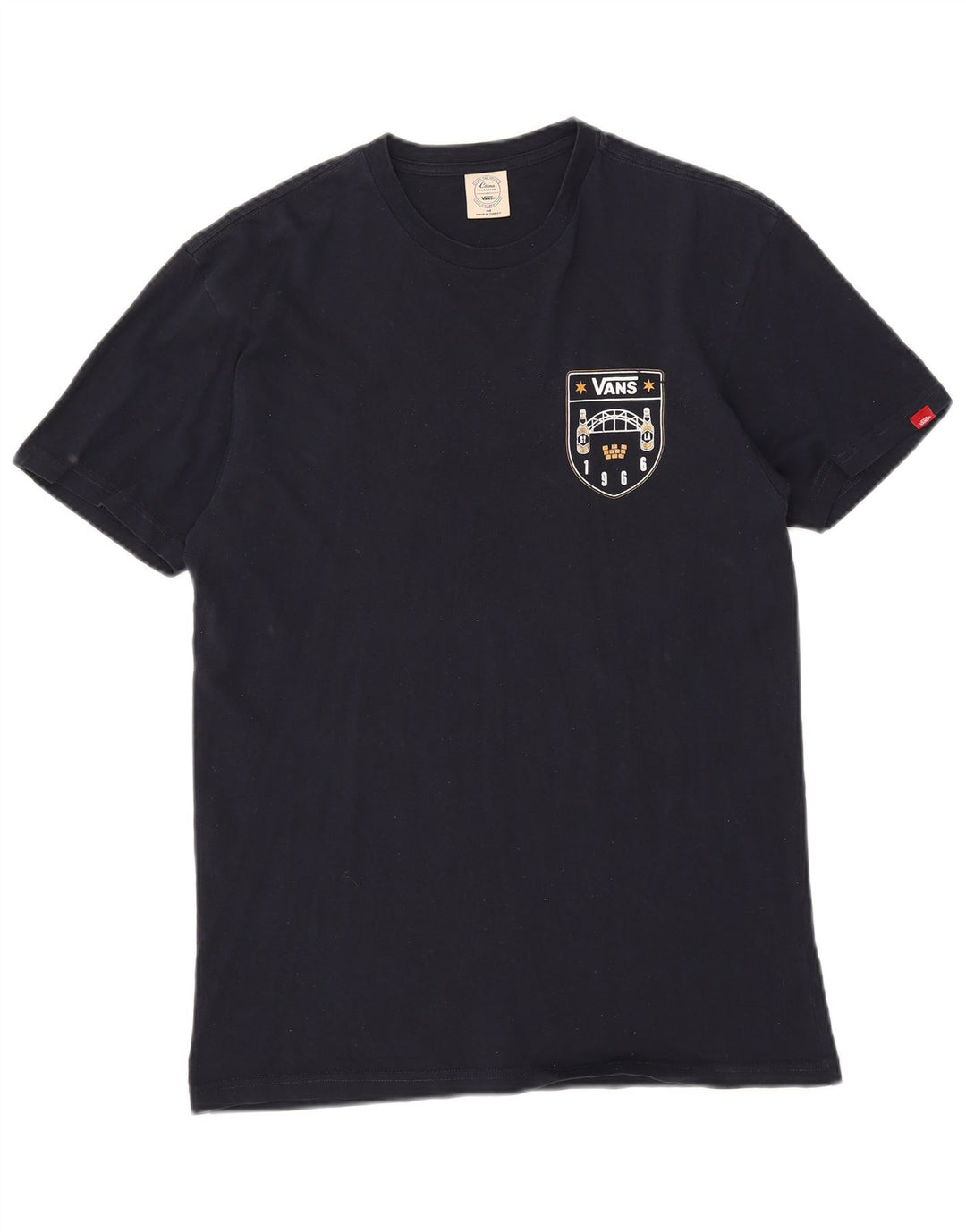 Vans Herre grafisk T-shirt Top Medium Marineblå Bomuld