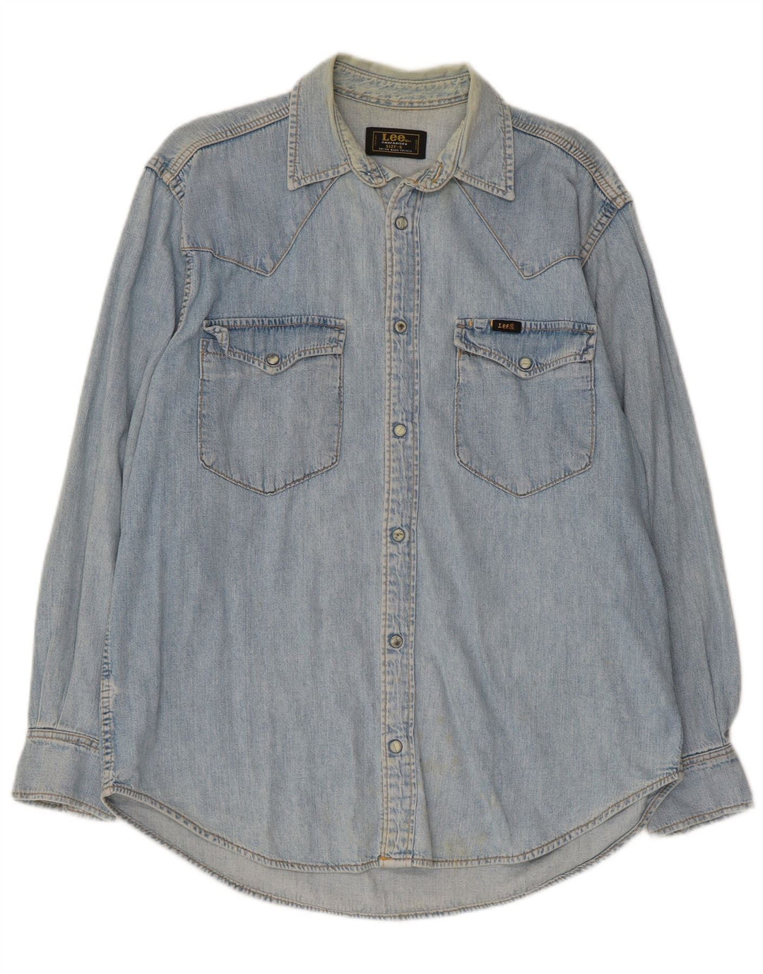 Lee Herre denimskjorte lille blå bomuld