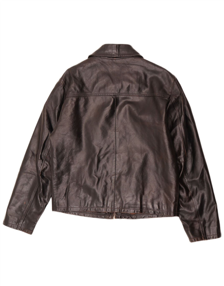 Vintage dame læderjakke UK 14 Medium Brown