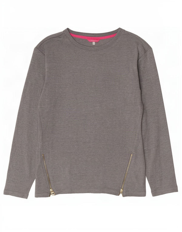 Joules Dame Oversized Top Langærmet UK 6 XS Grå Bomuld