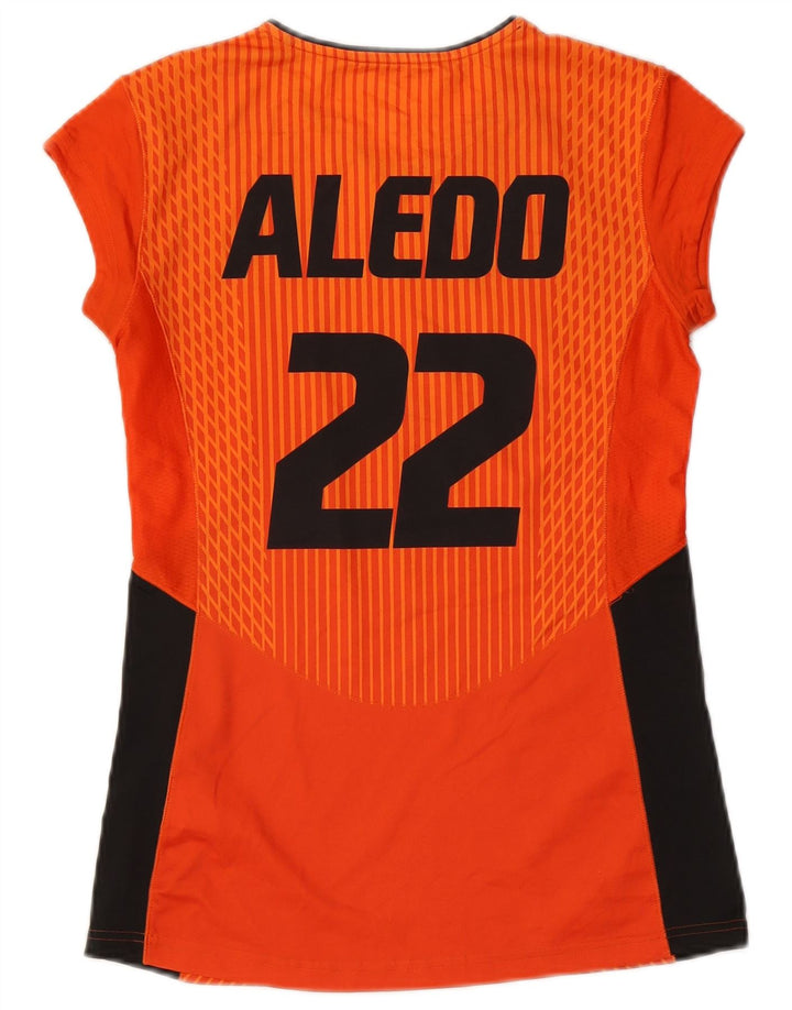 Adidas Dame Climacool Grafisk Top Langærmet UK 10 Lille Orange