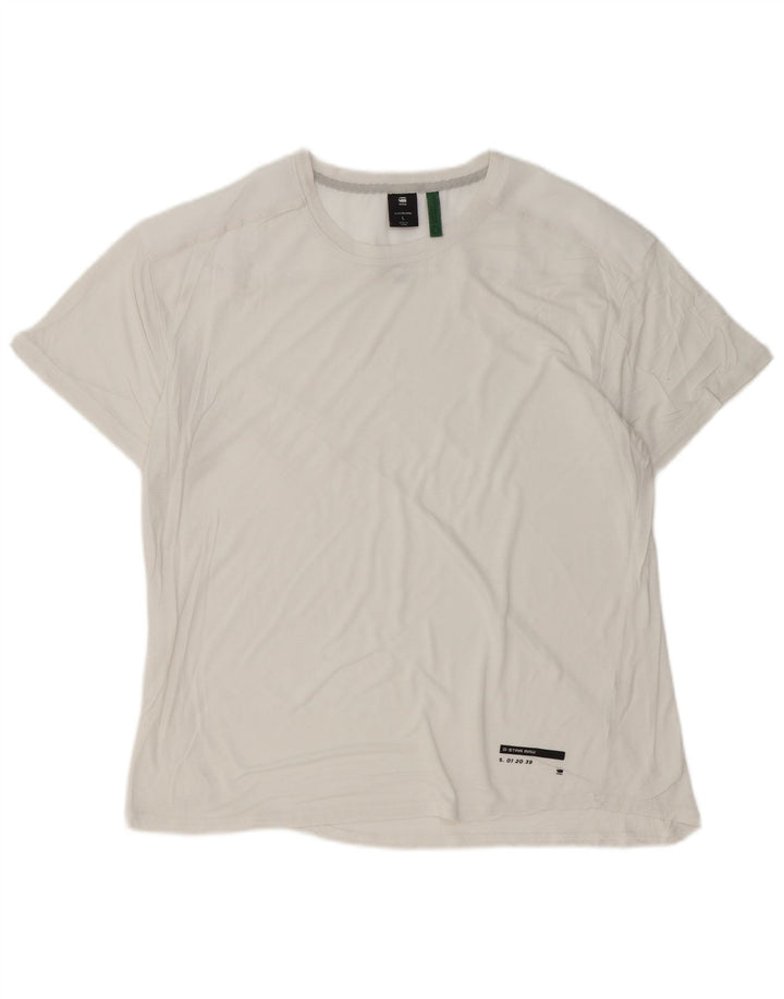 G-Star Herre T-Shirt Top Stor Hvid