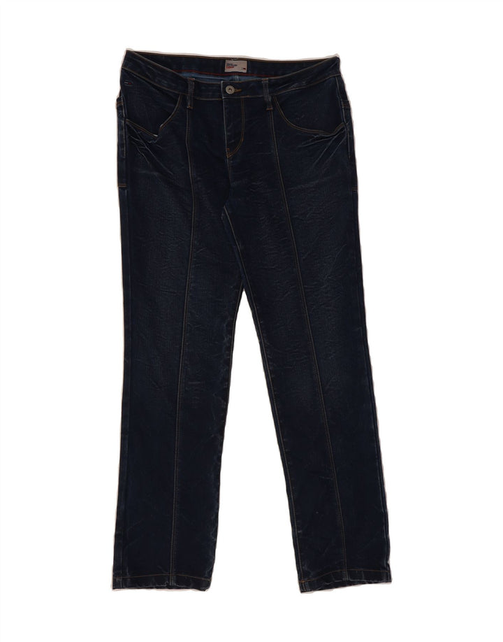 TOMMY HILFIGER Womens Straight Jeans W33 L30 Navy Blue Cotton Vintage Tommy Hilfiger and Second-Hand Tommy Hilfiger from Messina Hembry 