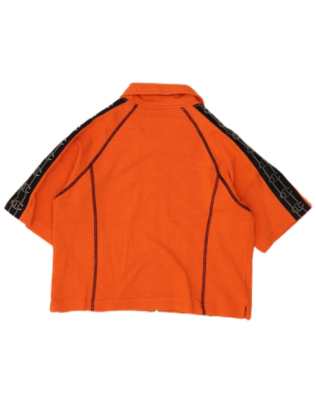 Champion Kvinders grafisk Crop Top UK 12 Medium Orange Colourblock