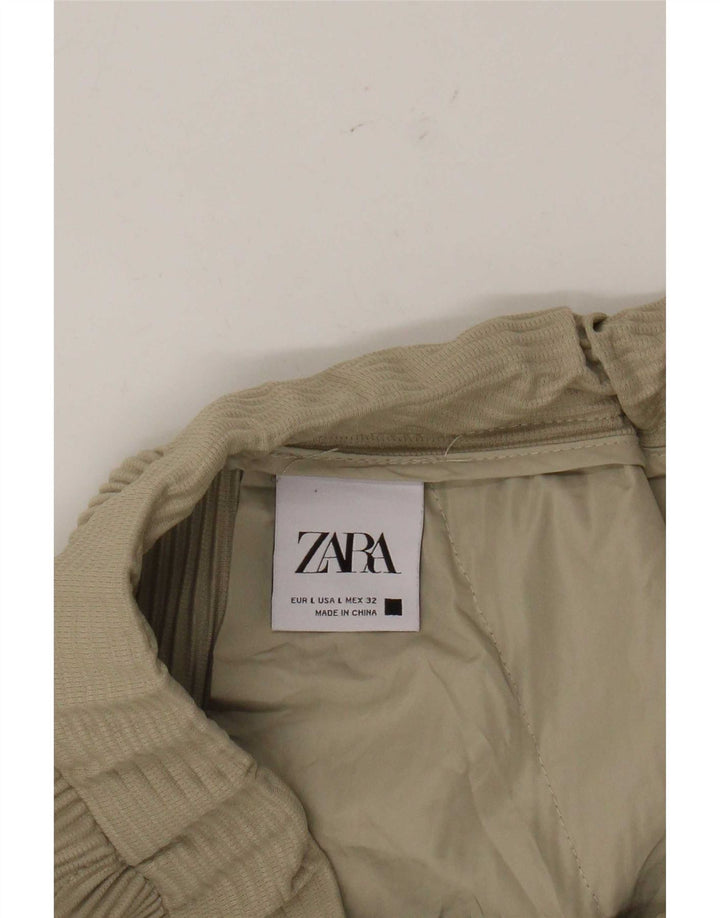 Zara Womens Corduroy Shorts Large W32 Beige