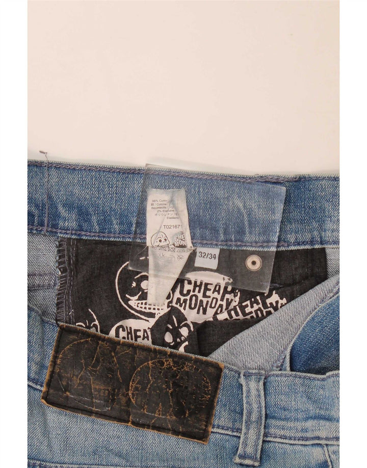 Billig mandag Dame Straight Jeans W32 L31 Blå Bomuld
