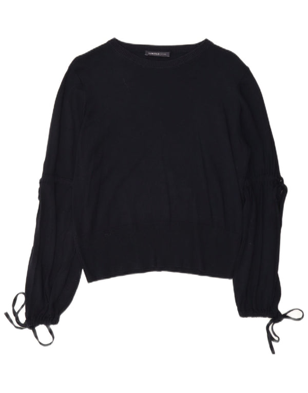 Marks & Spencer Dame Boat Neck Jumper Sweater UK 14 Large Navy Blue