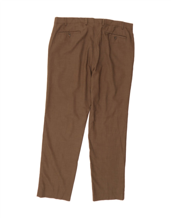 MICHAEL KORS Mens Slim Suit Trousers W38 L32 Brown Polyester Vintage Michael Kors and Second-Hand Michael Kors from Messina Hembry 
